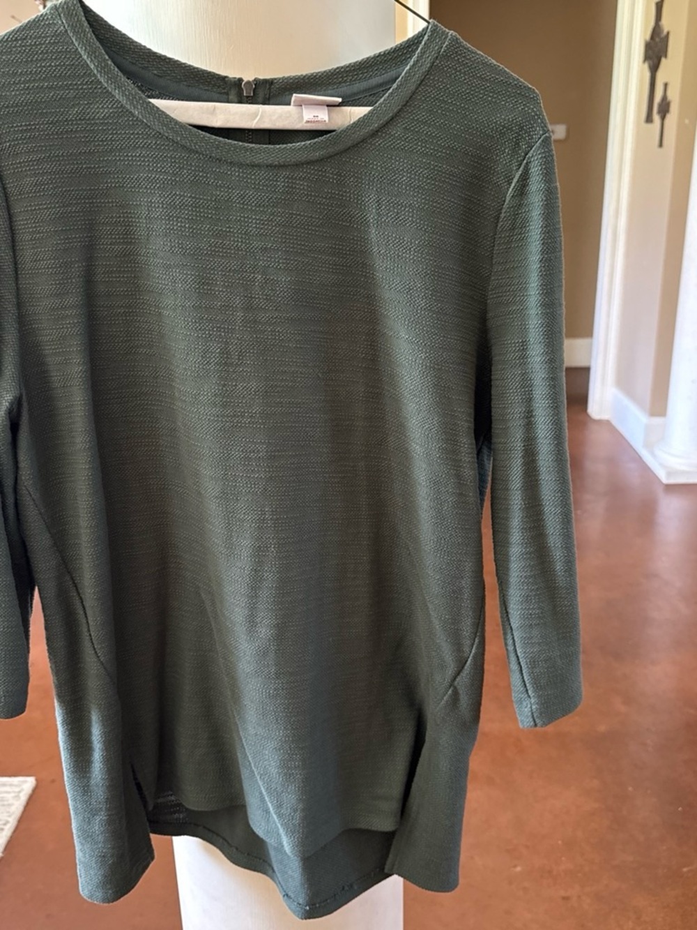 Merona Olive Green Textured Crewneck Sweater